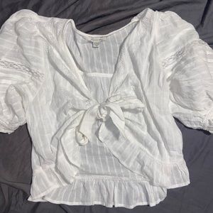 American eagle tie up blouse